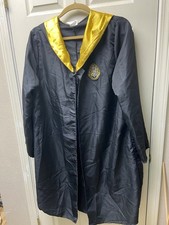 Harry Potter Hogwarts Cloak with Hood Size L/XL Gold Satin Hood