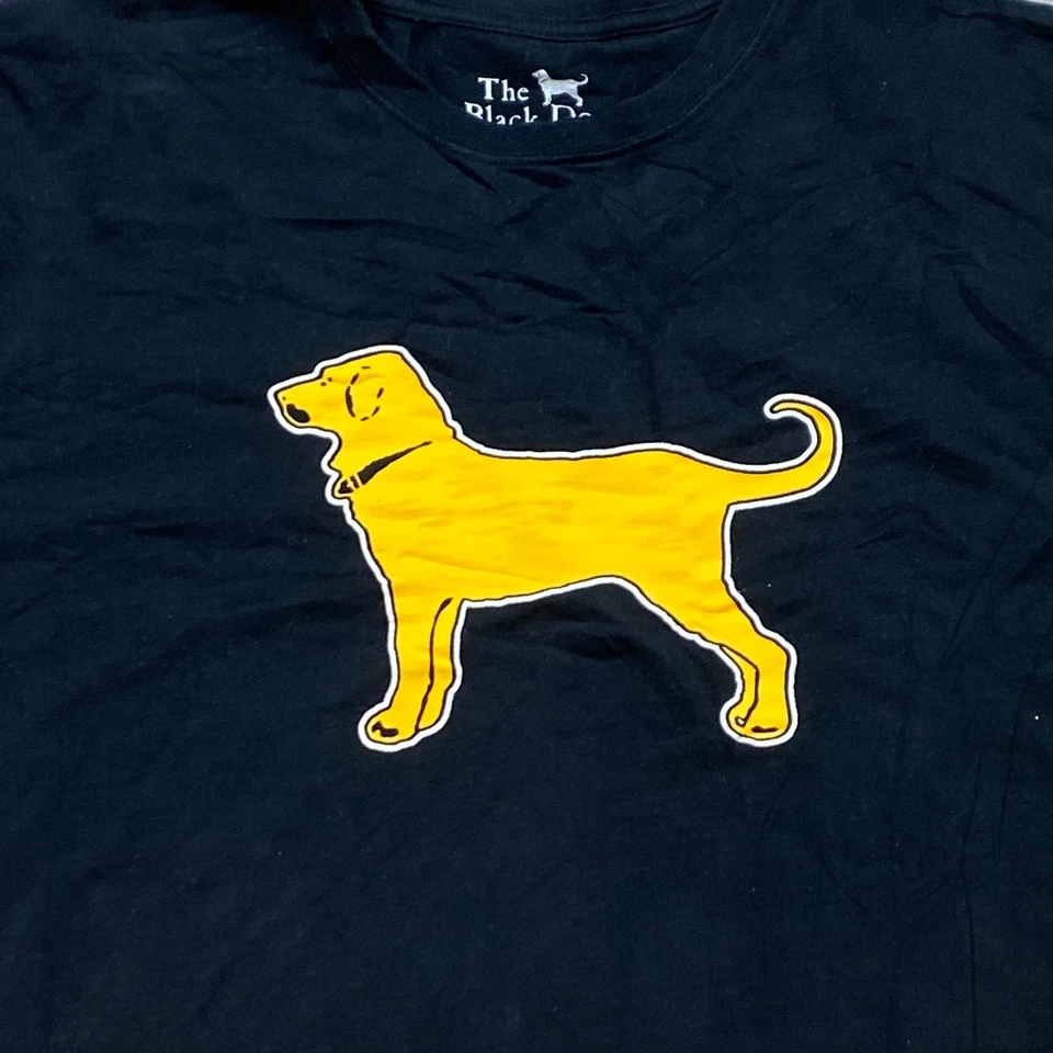 The Black Dog 衬衫大号黑色黄色海滩 Marthas Vineyard 波士顿海岸徒步旅行者 — 第 2/4 张图片