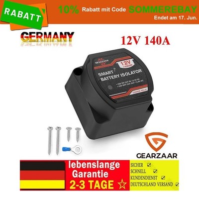 12V/140A BSR vollautomatisches Batterie Trennrelais VSR KFZ Camper Lade relais