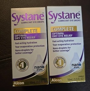 2x Systane Complete Lubricant Eye Drops  10mL Exp 11/27 Brand New! 2 Box Lot! 