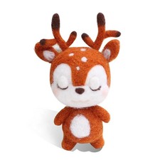 Deer Needle Felting Kit. Wizardi DIY Wool Craft Kit F07N8-W2