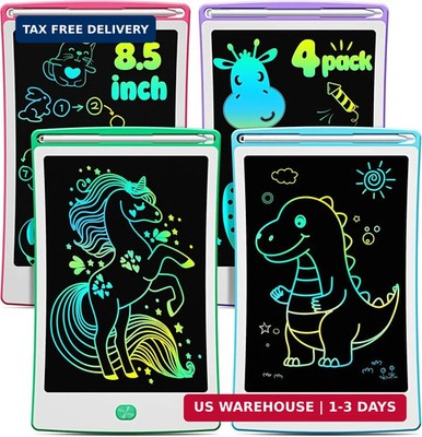 4 Pack LCD Writing Tablet, 8.5 Inch Colorful Toddlers Drawing Tablet for Kids, C