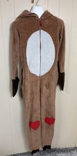 Adult Unisex Size S 4/6 Rudolph The Red Nose Reindeer plush 1 PC Pajamas Fleece