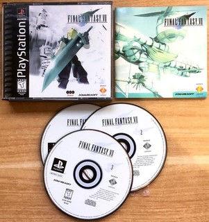 FINAL FANTASY VII Black Label COMPLET SONY PS1 NTSC USA CIB OVP 7 Très Bon état