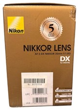 Nikon AF-S DX Nikkor 35MM F/1.8G Filter 52mm, Hood HB-46, Case CL-0913 Lens
