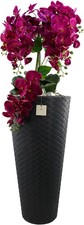 Orchideengesteck Phalaenopsis künstlich Fuchsia Hochtopf schwarz XXL 140 cm groß