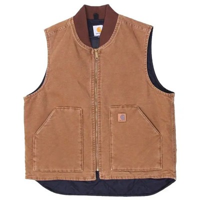 Carhartt Duck Vest V02 MDT ダックベスト L フェード carhartt(カーハート) 00's DUCK VEST V02 MDT ダック地 中綿 ベスト S