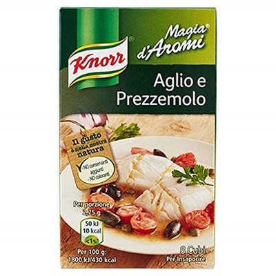 Knorr Magia D'aromi Aglio e Prezzemolo Steinpilze Suppenwürfel Brühe 9x10g