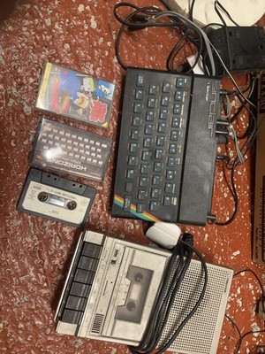 Sinclair ZX Spectrum 48k UNGETESTET Personal Computer, Spiele und Kassettenspieler 
