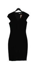 Mango Bodycon Midi Dress S in Black