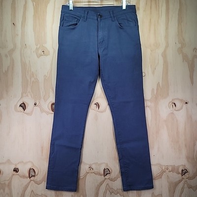 Blue Delta Pants Mens 32x29 Blue Tom James Custom Straight Leg Five Pocket EUC