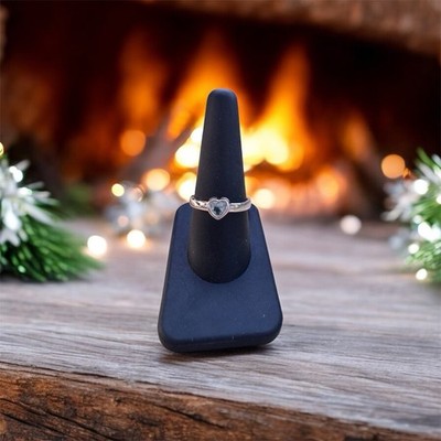 Schöner Ring Silber hellblauer Stein Größe 8,5