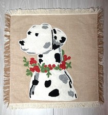 Dog Pillow covering Pillowcase Dog dalmatian black white puppy Christmas 18x18