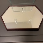Glass and Mirror Display Cherry Wood case For Signed Autographed Football NFL — photo 6