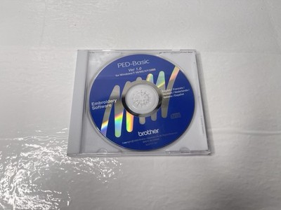 BROTHER PED-Basic Embroidery Design Software Version 1.0 CD-ROM ONLY NEW