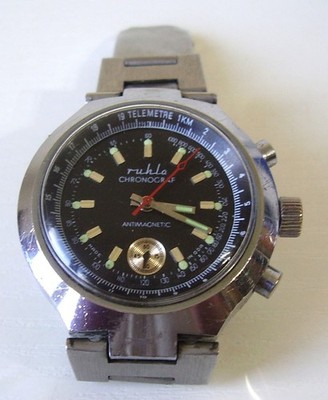 Herrenarmbanduhr RUHLA Chronograf aus DDR Zeit