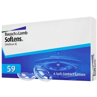 Bausch Lomb 59 Monatslinsen sphärische Kontaktlinsen weich 6 Stück BC 8.6 mm /