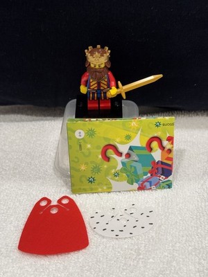 Lego  Series 13 King LEGO  Minifigure Mini Figure Sword Cape Leaflet Baseplate 