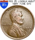 1923 (P) Lincoln Wheat Cent Penny 1c - VERY FINE (VF)