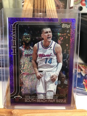Topps 2025-2026 Basketball Heat Catch Fire South Beach Purple Sand Glitter /250 