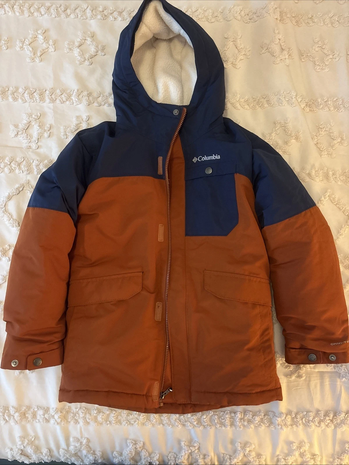 Columbia Omni-Heat Full Zip Hood Puffer Jacket for Kids Unisex, Size M (10-12)