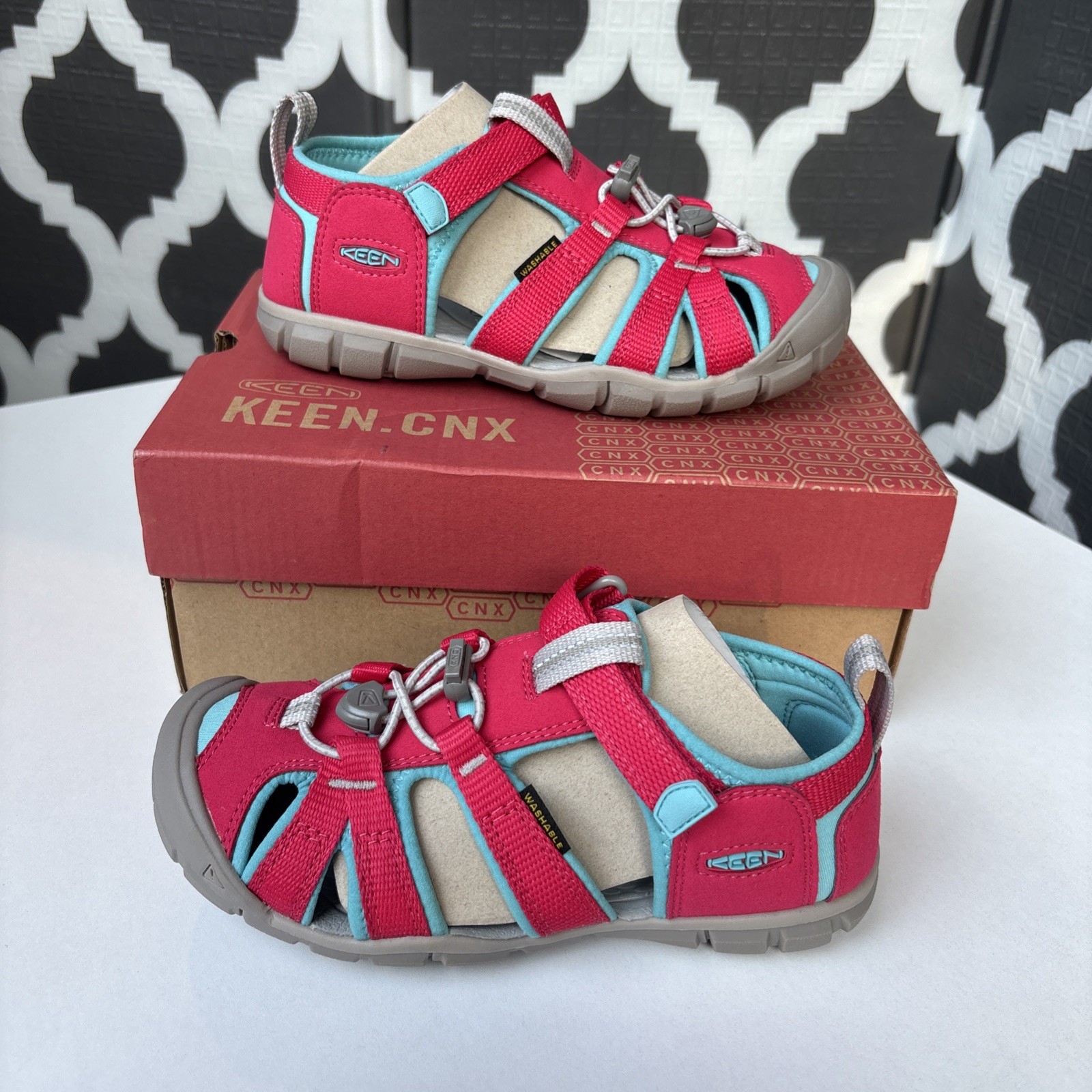 Nuovissimo KEEN Seacamp II CNX US 1 Azalea Ipanema 1027424 Youth