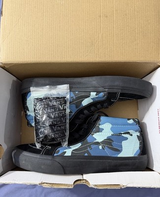 Size 9 - Supreme x Vans Sk8- Reissue Mid Sky Blue Camo for sale 