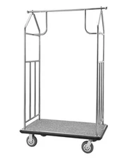 VEVOR Hotel Luggage Cart 800 LBS Brushed Stainless Steel Finish Bellman's Cart
