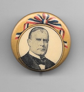 Spilla McKinley for President design nastro campagna politica vintage