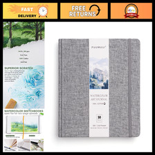 Watercolor Sketchbook 7.6"x7.6" - 30 Sheets 140 LB Cotton Paper for Art Journali