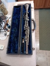 Antique Silver Plated Clarinet  22" Without Mouth Piece In