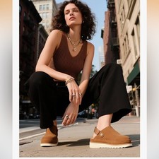 X0 Women's Adjustable Clogs Slippers, Fashion Casual,Slip-On,Suede Leather Siz9