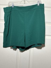 Nine West Elastic Waist Dress Shorts XL Pockets NWT