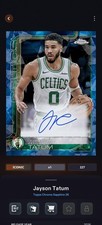 Topps NBA Collect DIGITAL Jayson Tatum Chrome Sapphire Series 1 Sig Iconic