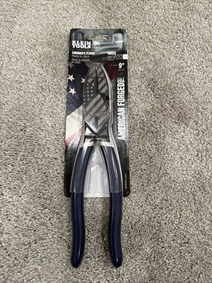 American Forged  Klein Tools Lineman's Pliers Made In The USA American Flag