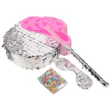 1 Set Disco Cowgirl Pinata with Stick Blindfold and Confetti, Cowboy Hat Ball