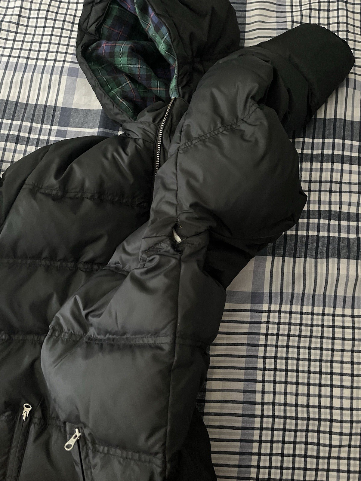 Jack Wills Duck Down Hooded Padded Puffer Jacket In Black Removable Hood Size S image 8