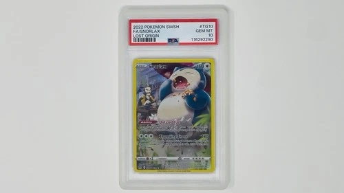 2022 POKEMON SWORD & SHIELD LOST ORIGIN #TG10 FULL ART/ SNORLAX PSA 10
