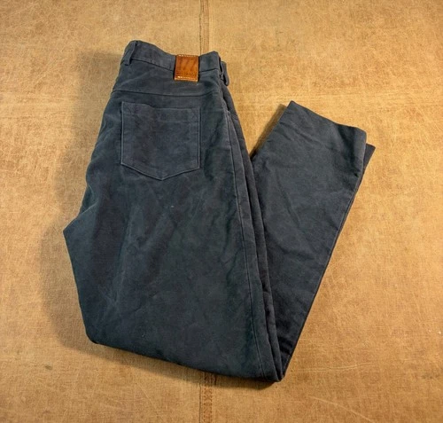 Hebtroco 177 Cotton Button Fly Trouser Pants Navy 34 x 30.5 - product listing photo
