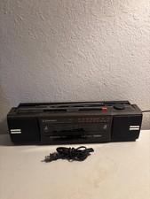 VINTAGE EMERSON CTR-932 AM/FM STEREO RADIO DUAL CASSETTE BOOMBOX PARTS/REPAIR