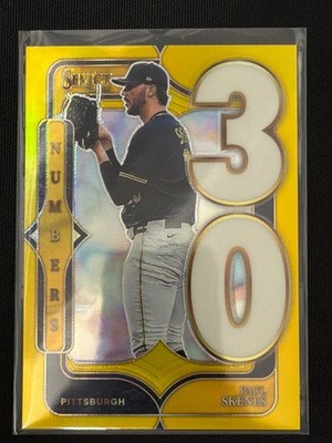 Paul Skenes 2025 Select Numbers Gold Prizm #4/10 - Pittsburgh Pirates