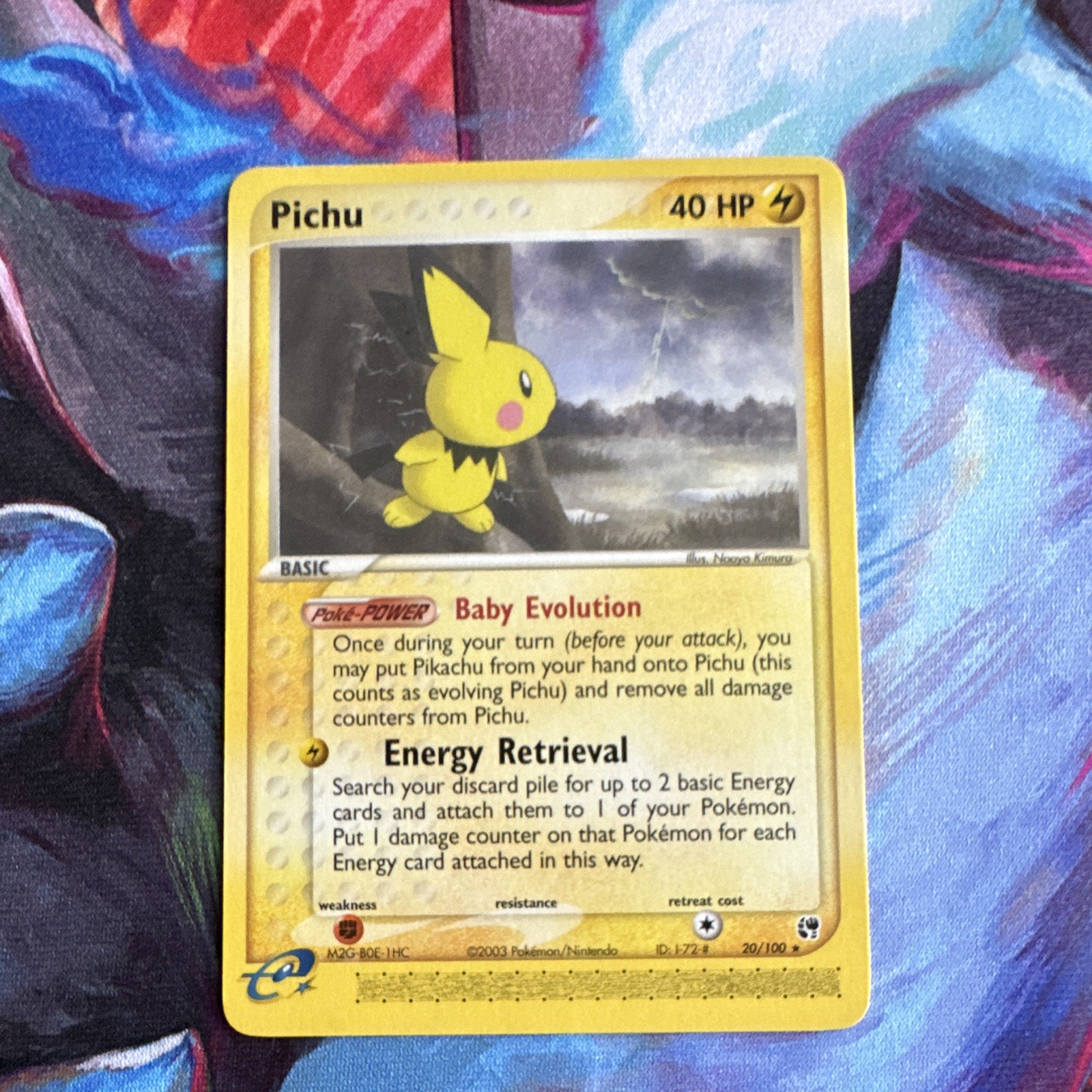 Pokemon TCG Pichu 20/100 EX Sandstorm Regular Rare 2003 English