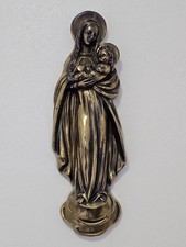 MARIA MIT JESUSKIND HEILIGEN FIGUR  ca 42 x 14  cm – Messing 2,5 Kg