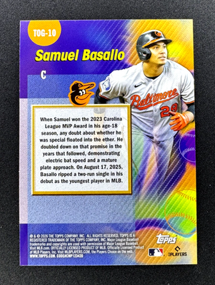 2026 Topps Series One Samuel Basallo HOLO RC #TOG-10 Titans Of The 