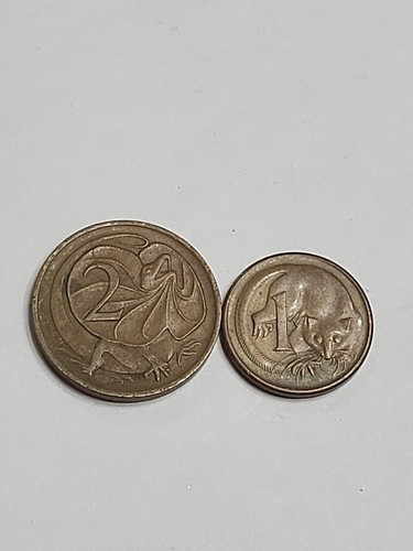 1970 Coin - Australia 🇦🇺 1 Cent & 2 Cent Coins - Picture 3 of 4