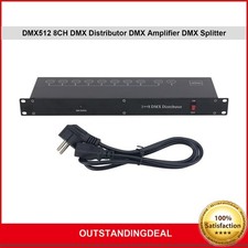 DMX512 8CH DMX Distributor DMX Amplifier DMX Splitter for Stage Lights PAR Beams