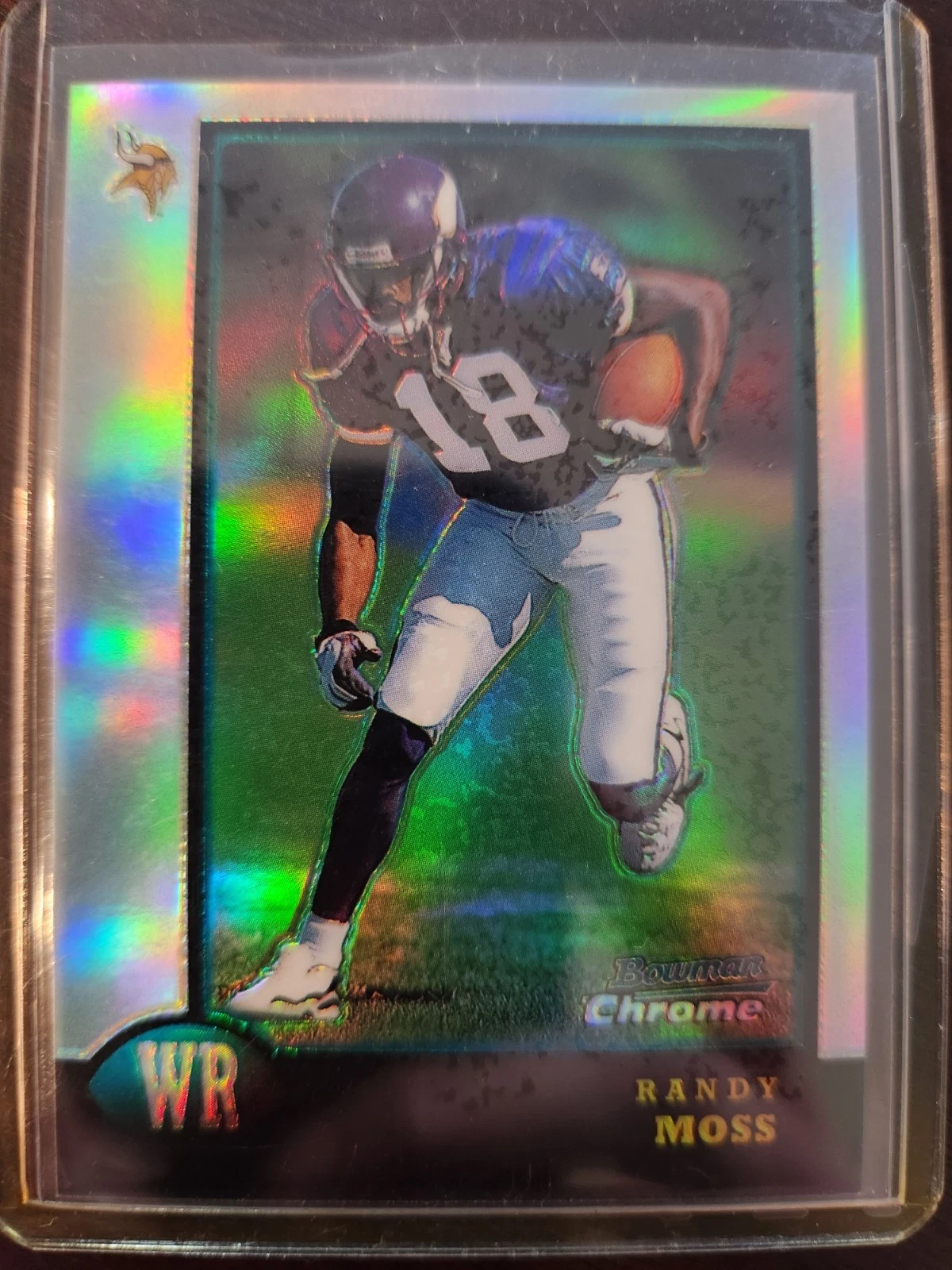 1998 Bowman Chrome Refractor - Randy Moss #182 (RC) Vikings Patriots HOF