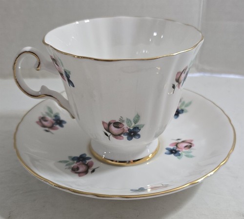 Vintage Royal Grafton Floral Design Fine Bone China Tasse & Untertasse Made in England - Bild 3 von 8