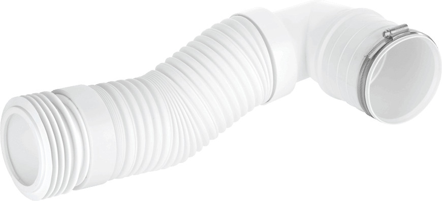 McAlpine Long 90° Bent Back to Wall Flexible WC Connector 4'' WC-CON8F-BTW