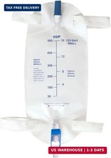 3 Pack Easy-Tap Leg Bag Urinary Drainage Bag, 500 ML Anti-Reflux Valve, Cloth St